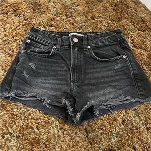 Garage Women's Black Distressed Jean Shorts